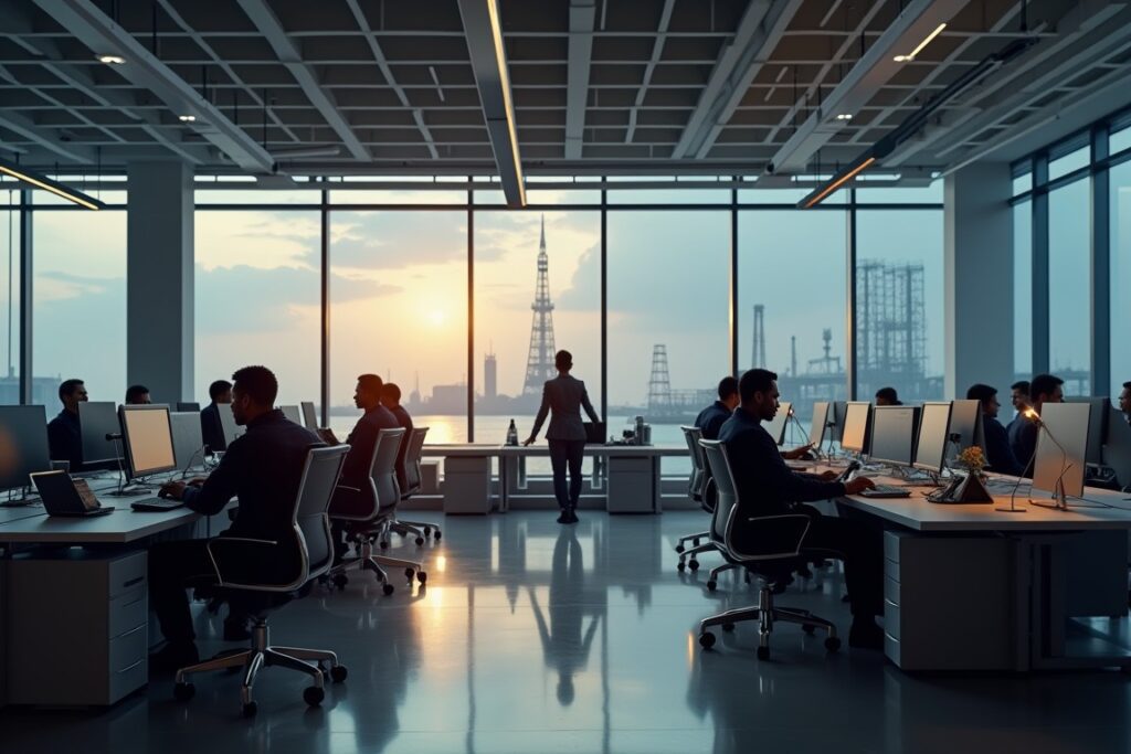 oil and gas office workers